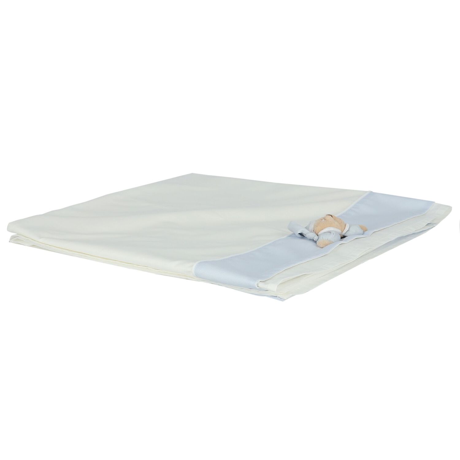 طقم بطانية أولاد بطبعة تيدى باللون الأبيض والأزرق, 1, hi-res image number null