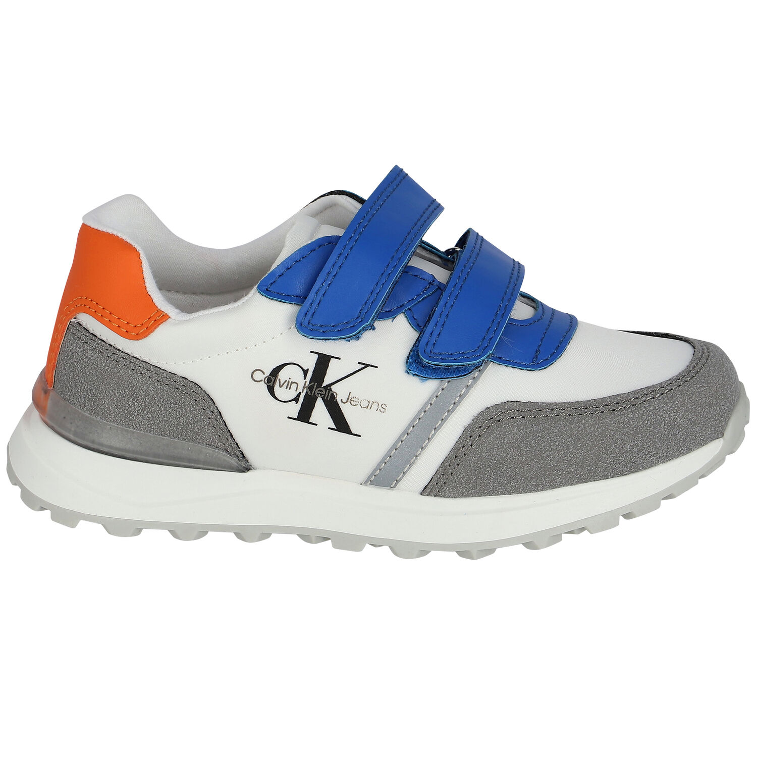 حذاء رياضي بالشعار باللون الأبيض, 1, hi-res