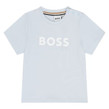 Younger Boys Blue Logo T-Shirt