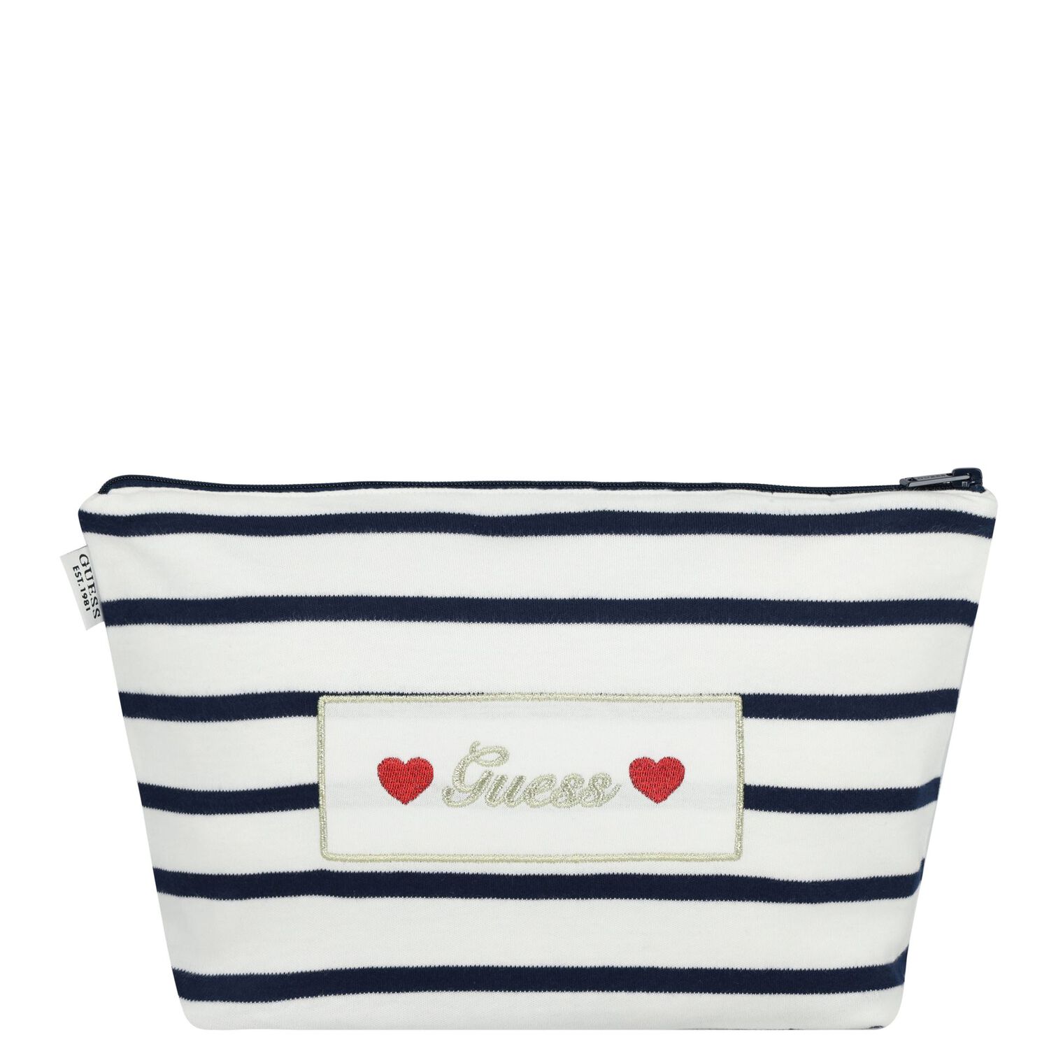 طقم فستان مخطط باللونين الأبيض والأزرق الداكن للبنات , 1, hi-res