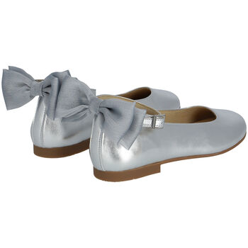 Girls Silver Bow Ballerina Shoes