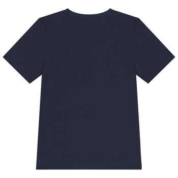 Boys Navy Blue Logo T-Shirt