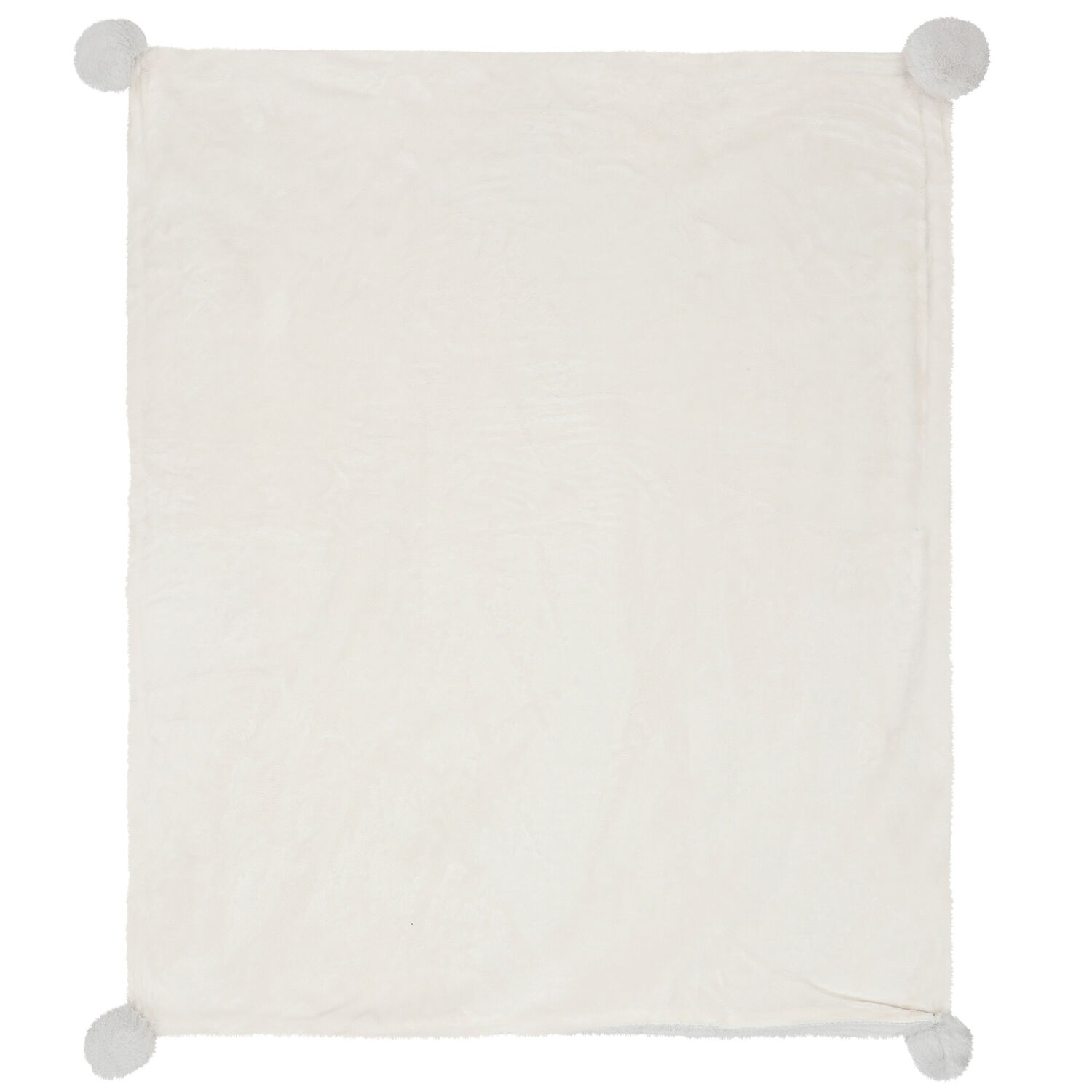 Grey & Ivory Faux Fur Baby Blanket, 1, hi-res