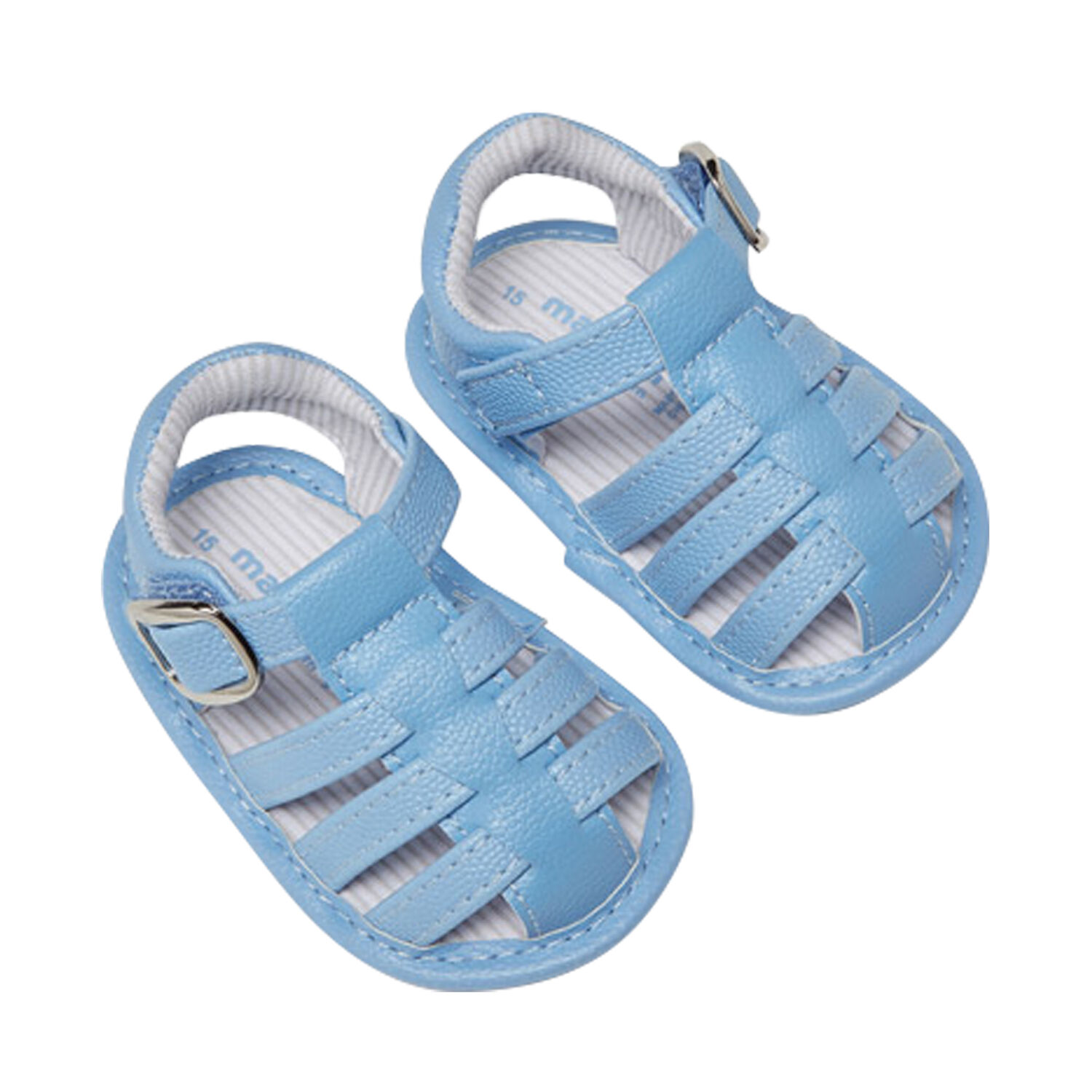 Baby Boys Blue Sandals, 4, hi-res image number null