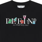 Girls Black Logo T-Shirt, 1, hi-res