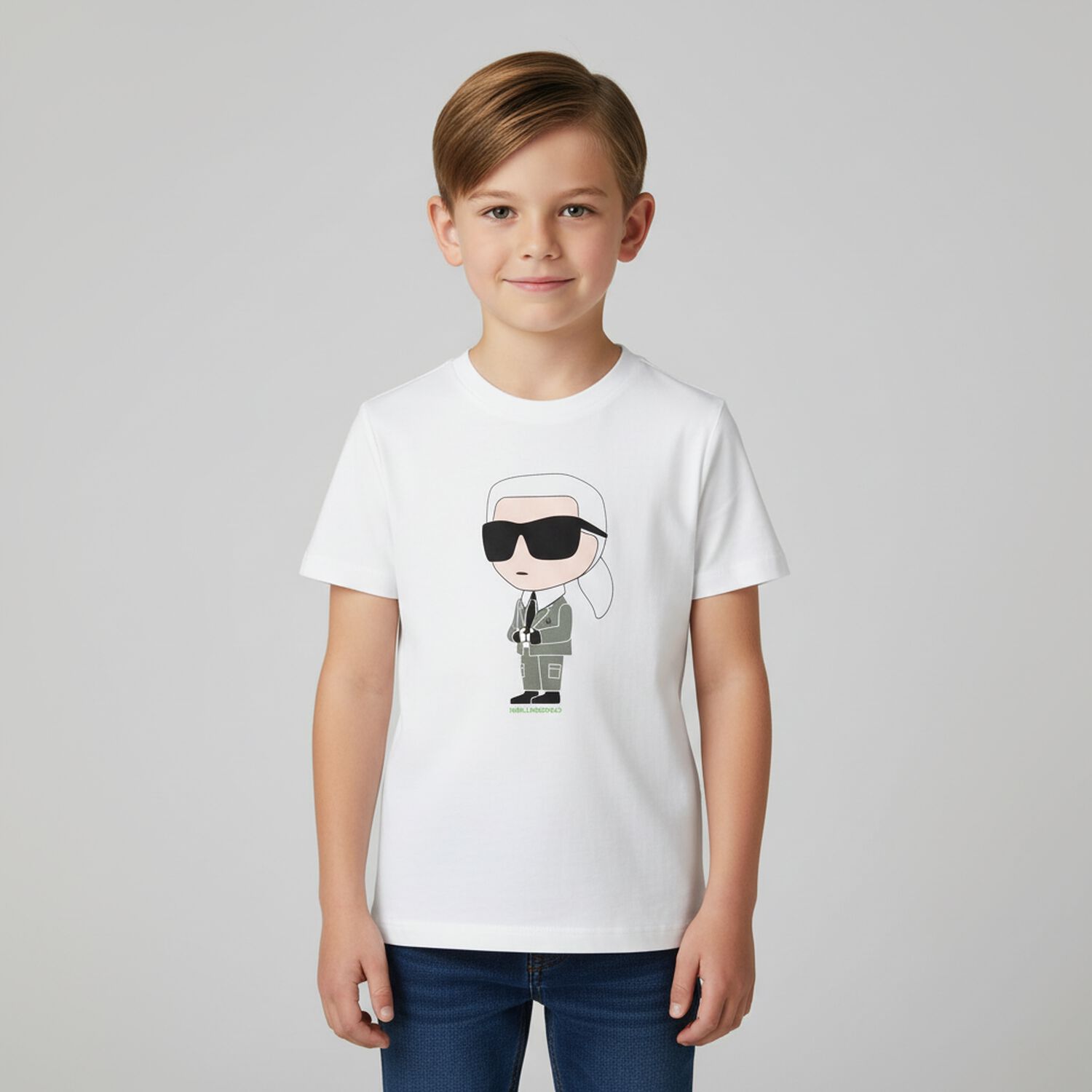 Boys White Ikonik Logo T-Shirt, 1, hi-res image number null