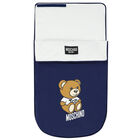 Navy Blue Teddy Bear Logo Baby Nest, 1, hi-res