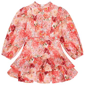 Girls Pink Floral Dress 