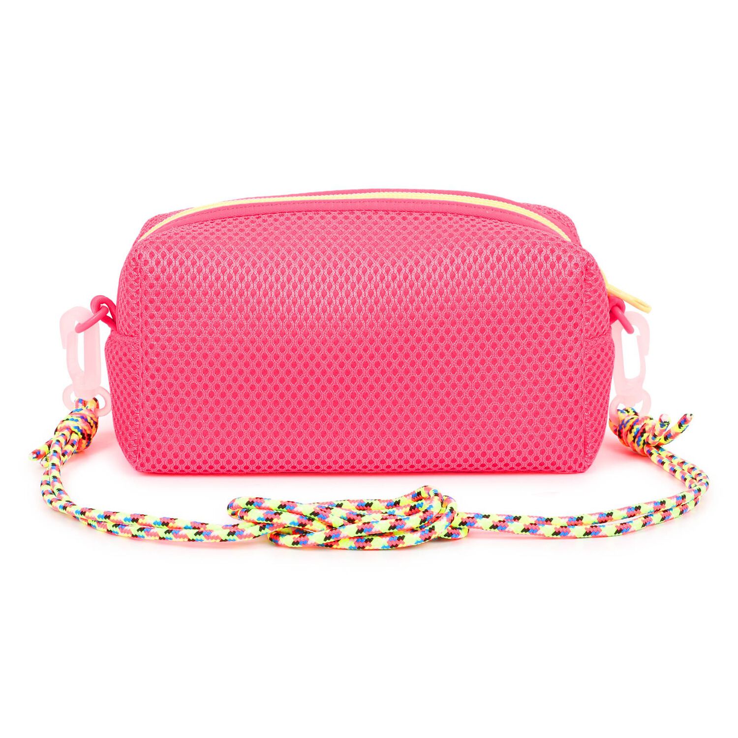 Girls Neon Pink Mesh Shoulder Bag, 1, hi-res