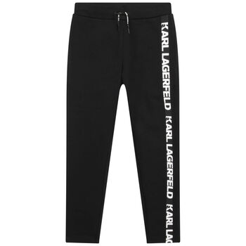 Boys Black Logo Joggers