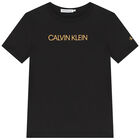 Boys Black Logo T-Shirt, 2, hi-res