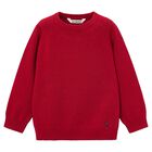 Boys Red Knitted Jumper, 1, hi-res