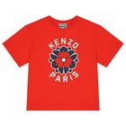 Girls Red Flower T-Shirt, 1, hi-res