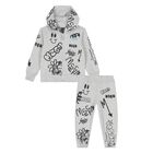 Younger Boys Grey Logo Tracksuit, 1, hi-res
