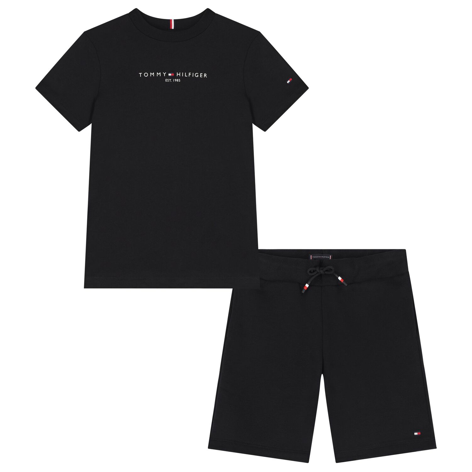 Boys Black Logo Shorts Set, 1, hi-res image number null
