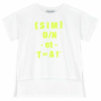 Girls White Logo Top