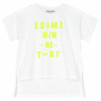 Girls White Logo Top