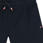 Boys White & Navy Blue Shorts Set, 2, hi-res