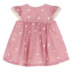 Baby Girls Red Floral Embroidered Dress Set, 2, hi-res