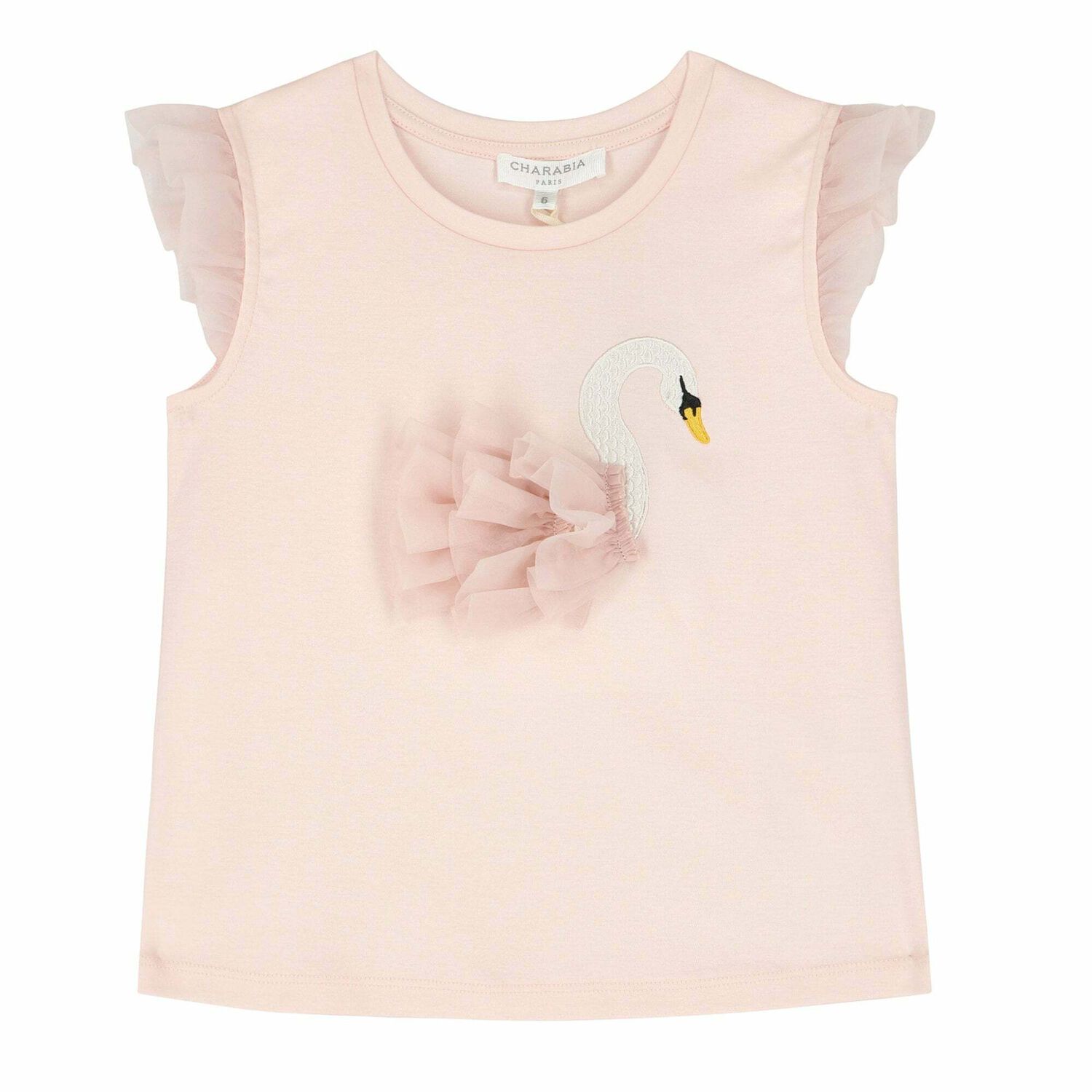 Girls Pink Swan Skirt Set, 1, hi-res image number null