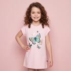 Younger Girls Pink Butterflies Logo T-Shirt, 2, hi-res