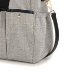 Grey Logo Canvas Baby Changing Bag ( 33cm ), 1, hi-res
