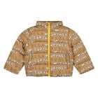 Younger Boys Beige Logo Padded Puffer Jacket, 1, hi-res