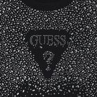 Girls Black Logo Diamante T-Shirt, 3, hi-res