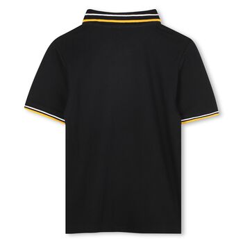 Boys Black Logo Polo Shirt