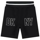 Boys White & Black Logo Shorts Set, 1, hi-res