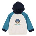 Younger Boys Blue & Beige Tiger Tracksuit Set, 1, hi-res