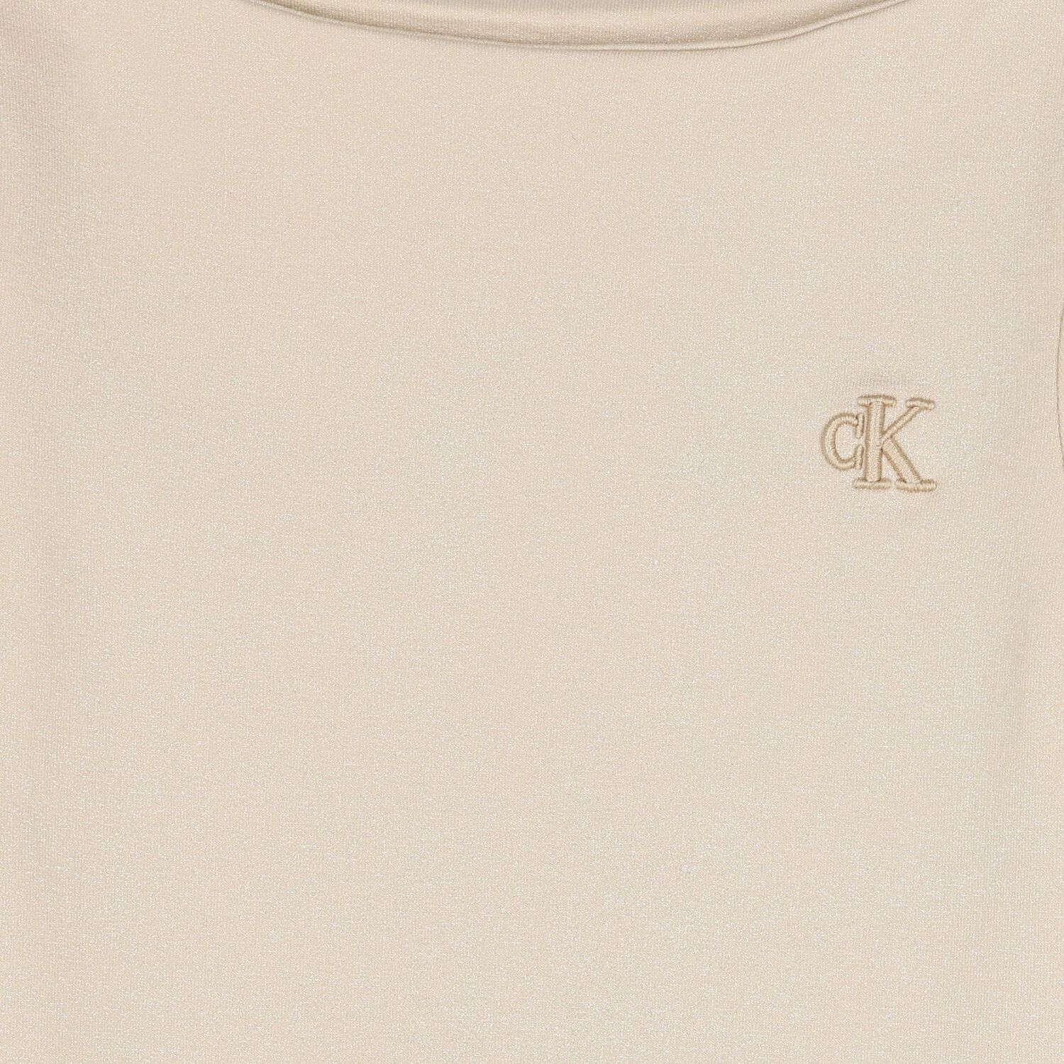 Girls Gold Logo Dress, 1, hi-res