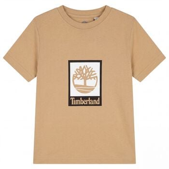 Boys Beige Logo T-Shirt
