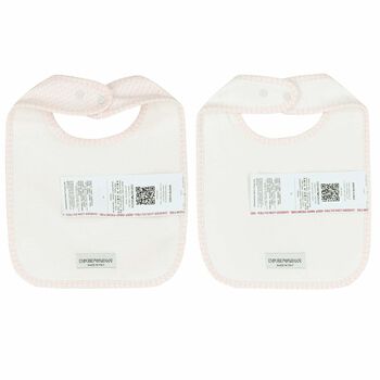 Ivory & Pink Logo Baby Bibs ( 2-Pack )