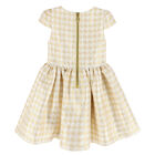 Girls Ivory & Gold Dress, 1, hi-res