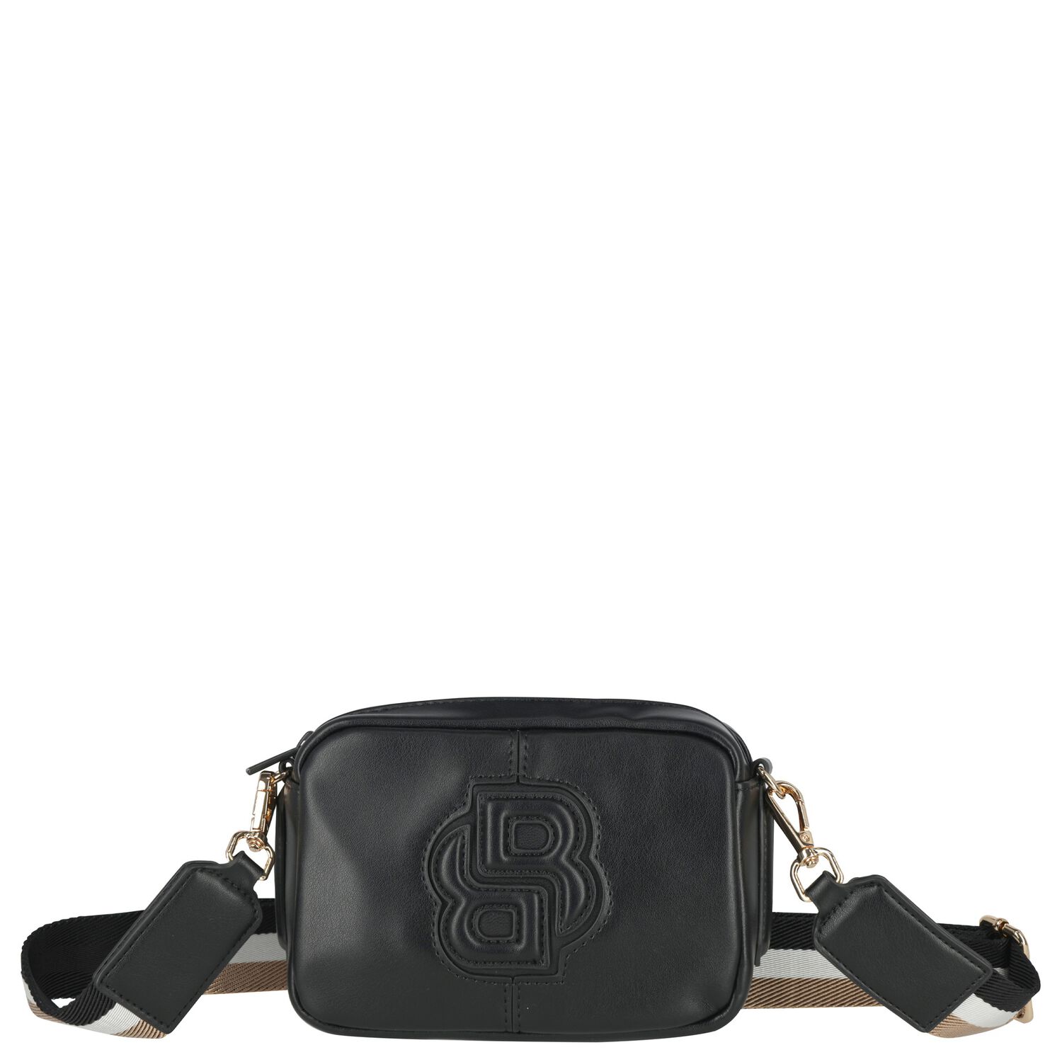 Girls Black Logo Handbag, 1, hi-res