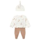 Baby Boys Ivory & Beige Balloon 2 Piece Babygrow Set, 2, hi-res