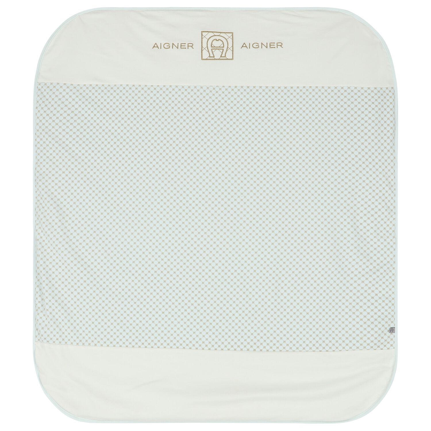 Baby Boys Blue & Gold Logo Blanket, 2, hi-res image number null