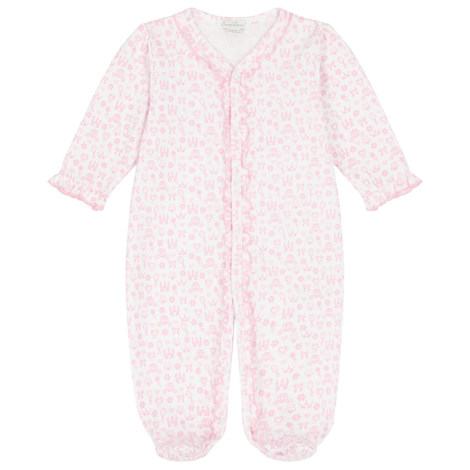 Baby Girls White & Pink Royal Babygrow, 1, hi-res image number null