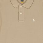Boys Beige Logo Polo Shirt , 1, hi-res