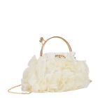 Girls Ivory Ruffled Chiffon Handbag, 1, hi-res