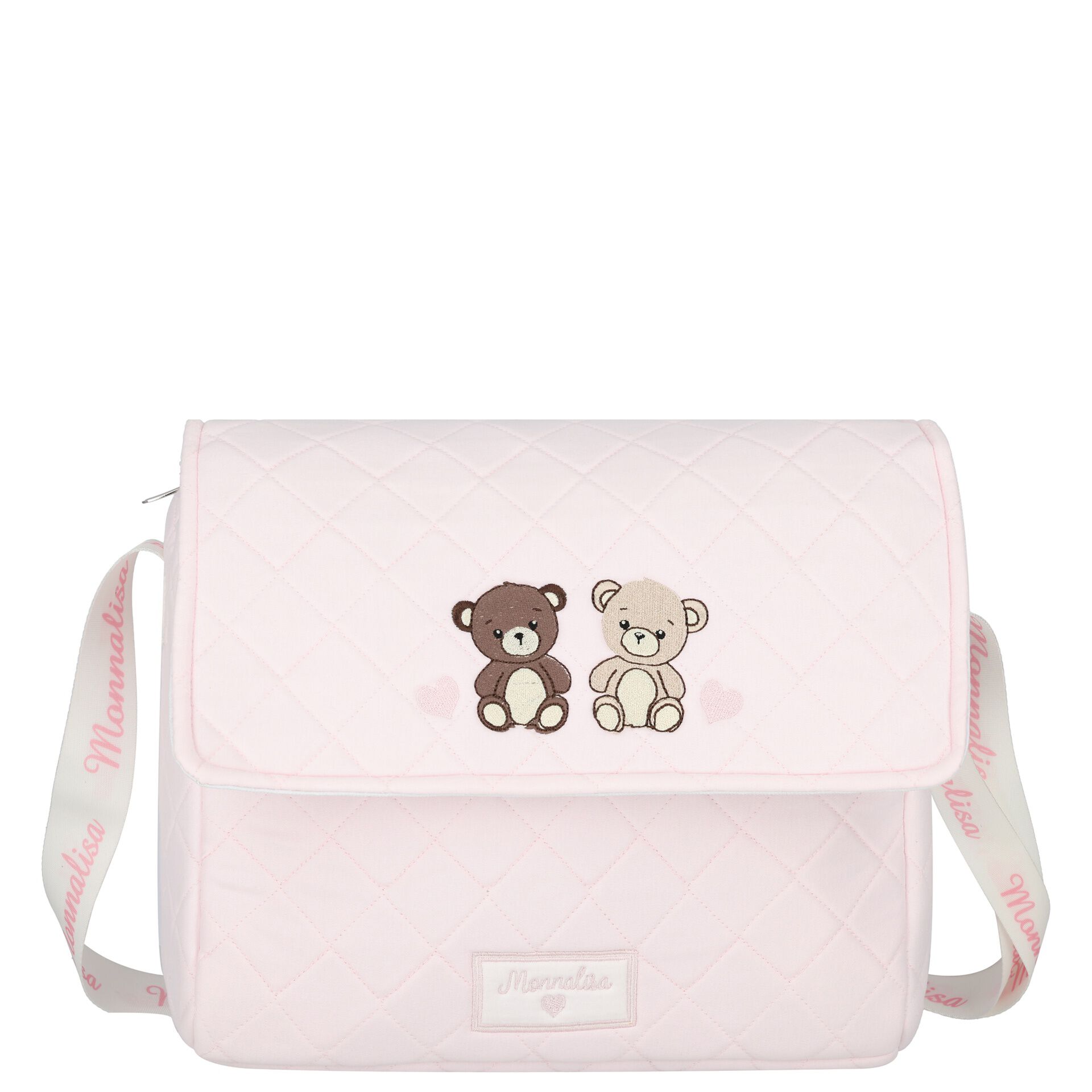 Monnalisa Pink Teddy Bear Logo Baby Changing Junior Couture