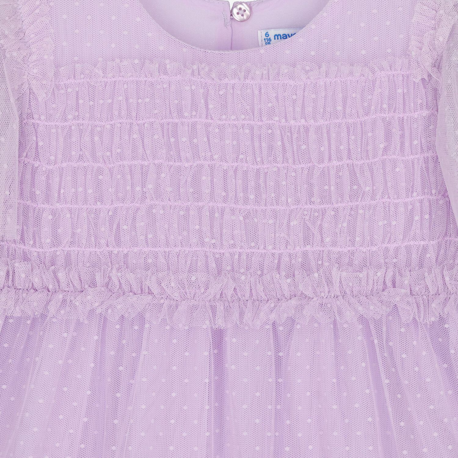 Girls Lilac Tulle Dress, 2, hi-res