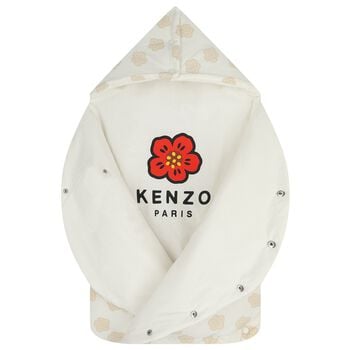 Ivory & Beige Boke Flower Reversible Baby Nest