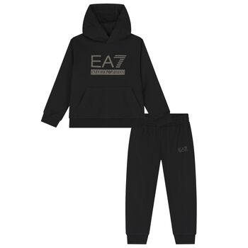 Boys Black Logo Tracksuit 