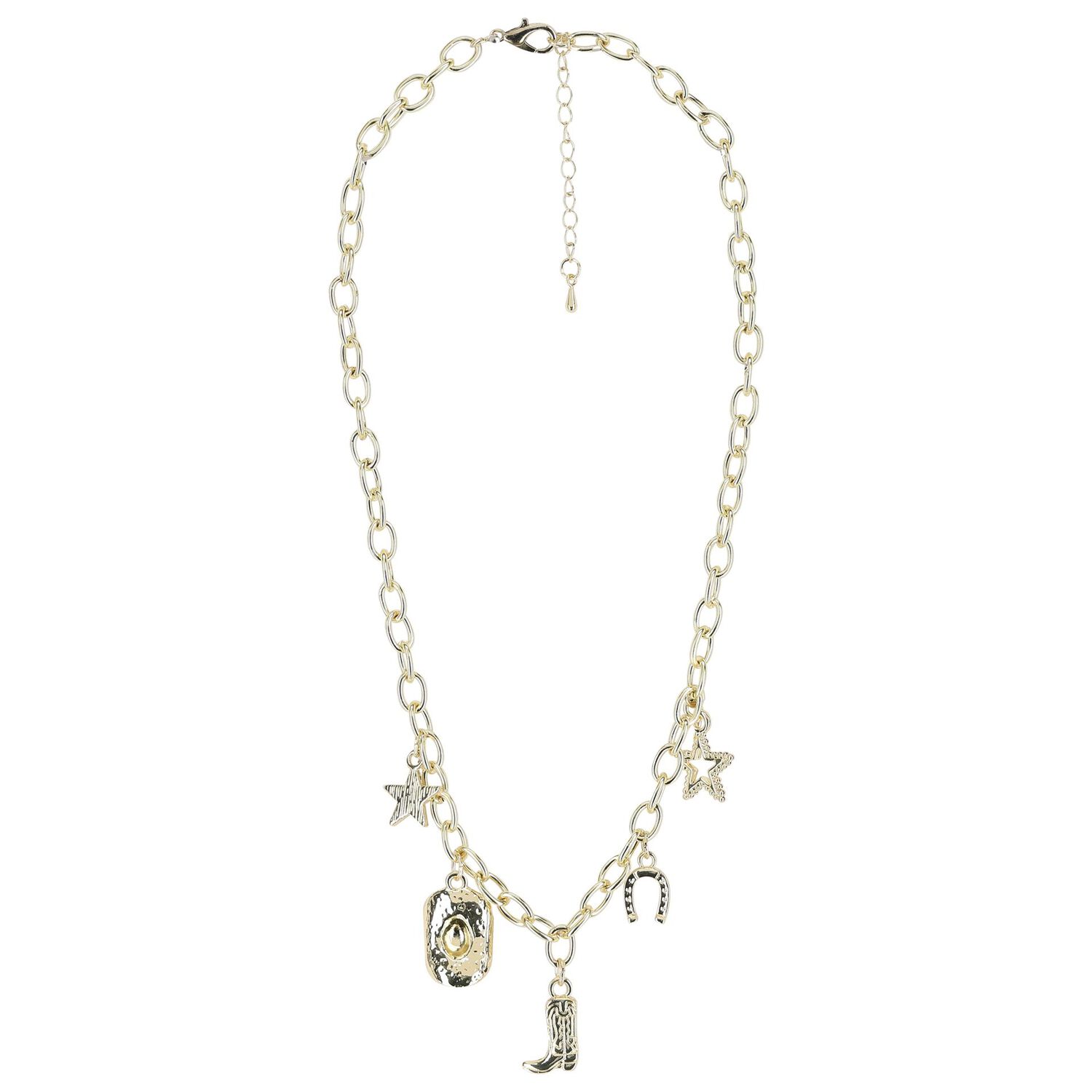 قلادة راعية البقر المعدنية باللون  الذهبية للبنات, 1, hi-res