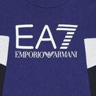 تيشيرت أولاد بالشعار باللون الأزرق, 2, hi-res