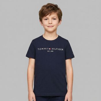 Boys Navy Blue Logo T-Shirt