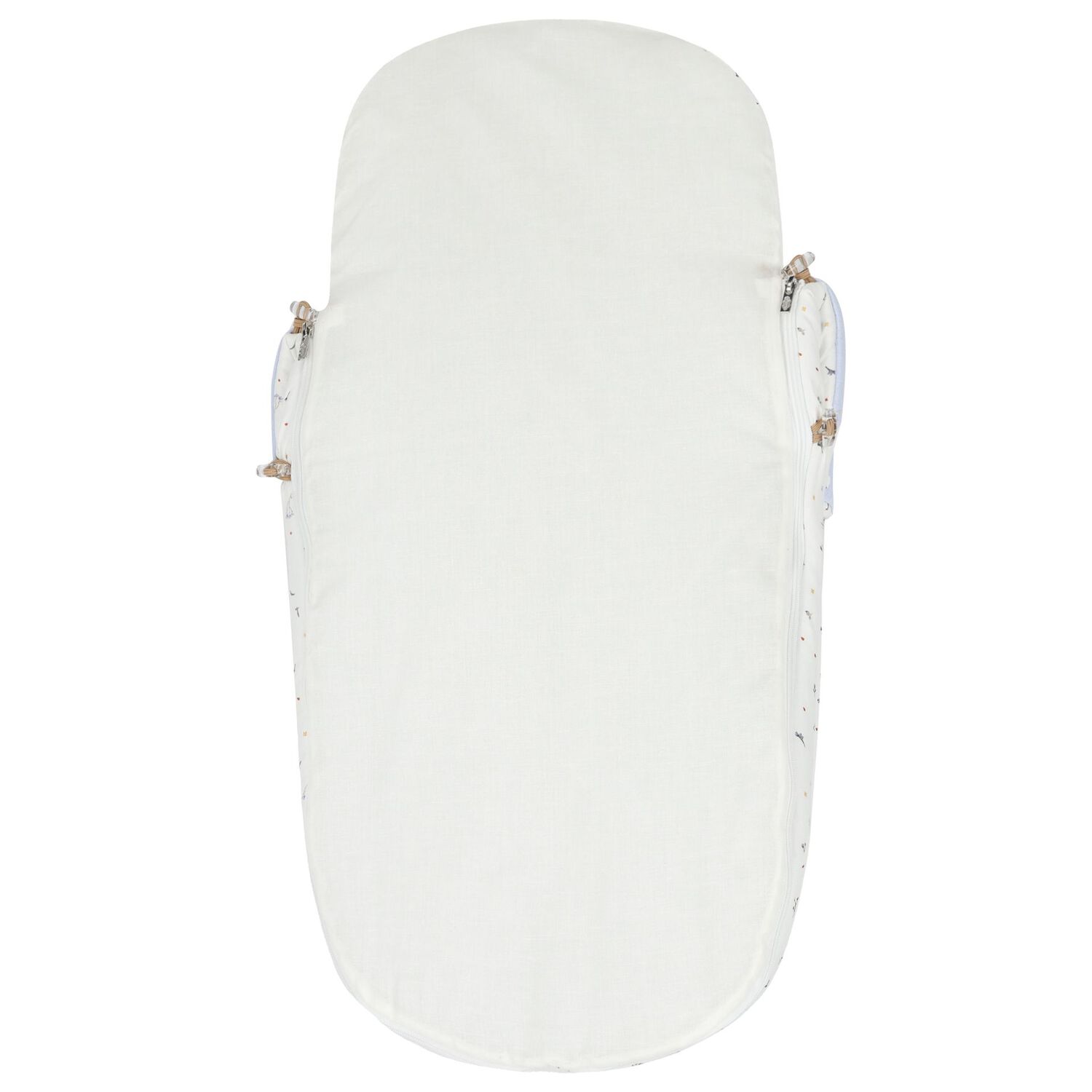 فستان زهري باللون العاجي والأزرق للبنات, 2, hi-res image number null