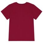 Girls Burgundy Logo T-Shirt, 1, hi-res